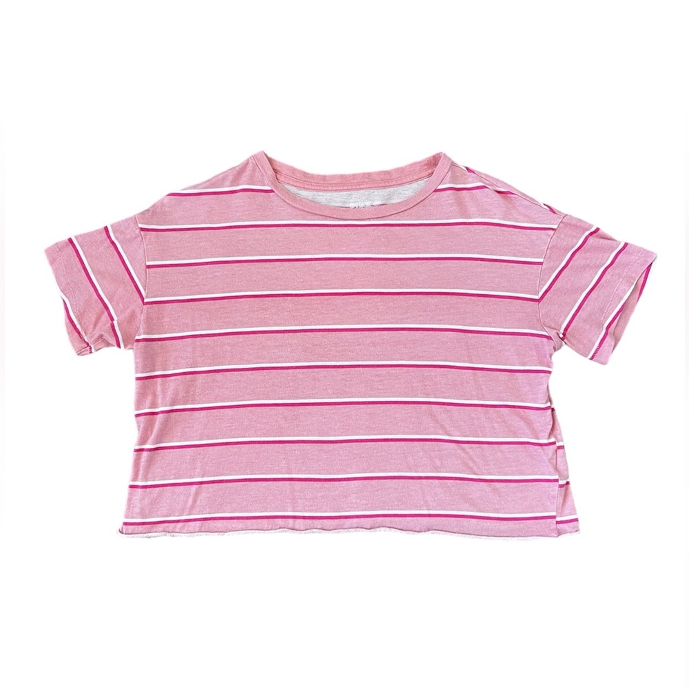 VS PINK, Boxy Striped Crop Top, Size XS